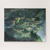 Fantasy-Wasserfall-Königreich Puzzle (Horizontal)