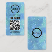 Fantasy Watercolor Lichtblau Custom Cards Moderne Visitenkarte (Vorne/Hinten)