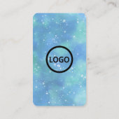 Fantasy Watercolor Lichtblau Custom Cards Moderne Visitenkarte (Rückseite)