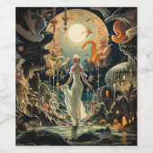 Fantasy Watercolor Weinetikett (Einzelnes Label)