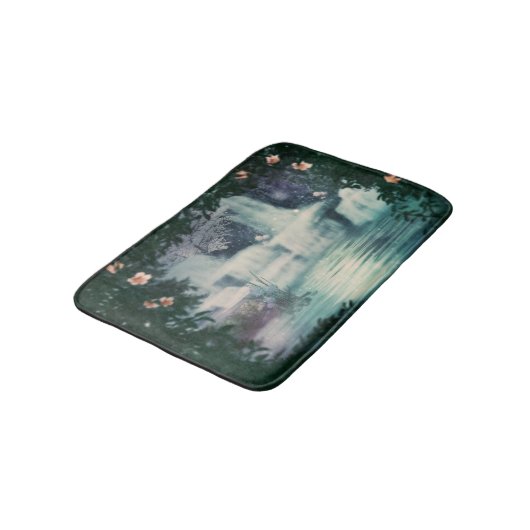 Fantasy Waterfall Cascade Badematte (Schrägansicht)