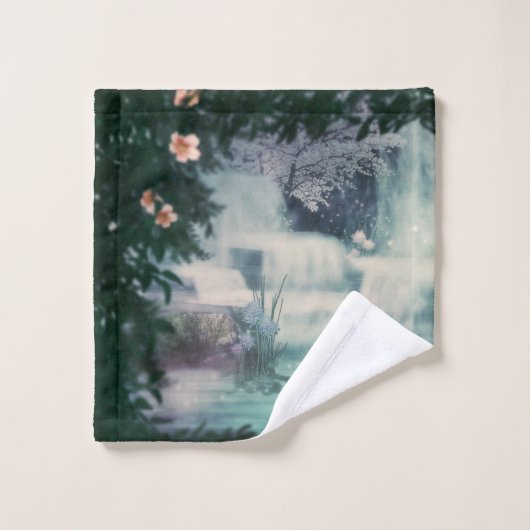 Fantasy Waterfall Cascade Badhandtuch Set (Waschlappen)