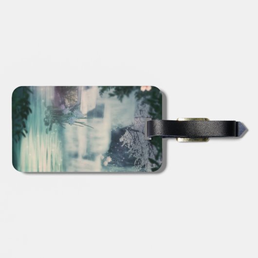 Fantasy Waterfall Cascade Gepäckanhänger (Rückseite horizontal)