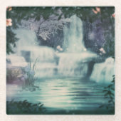 Fantasy Waterfall Cascade Glasuntersetzer (Vorderseite)