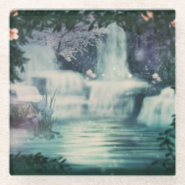 Fantasy Waterfall Cascade Glasuntersetzer