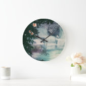 Fantasy Waterfall Cascade Große Wanduhr (Zuhause)