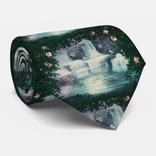 Fantasy Waterfall Cascade Krawatte (Gerollt)