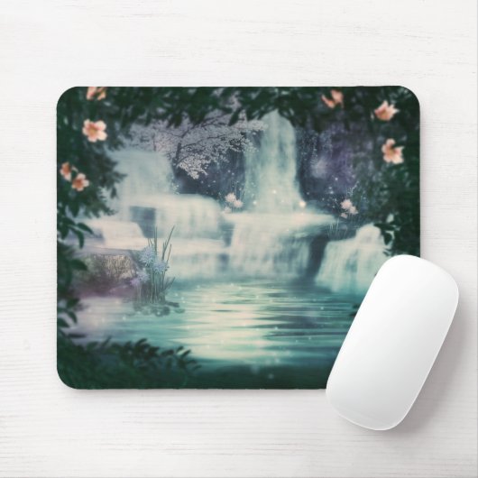 Fantasy Waterfall Cascade Mousepad (Mit Mouse)