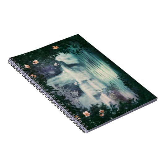 Fantasy Waterfall Cascade Notizblock (Rechte Seite)