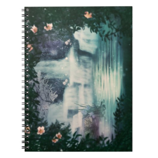 Fantasy Waterfall Cascade Notizblock (Vorderseite)