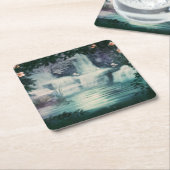 Fantasy Waterfall Cascade Rechteckiger Pappuntersetzer (angewinkelt)
