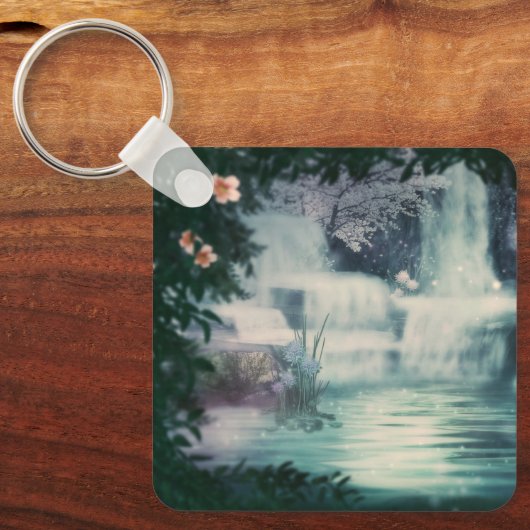 Fantasy Waterfall Cascade Schlüsselanhänger (Vorderseite)