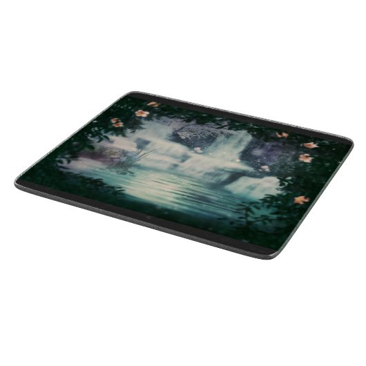 Fantasy Waterfall Cascade Schneidebrett (Ecke)