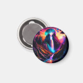 Fantasy Waterfall Magnet (Vorderseite/Rückseite)