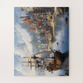 Fantasy Waterfront Village & Ship Puzzle (Vertikal)