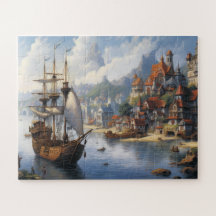 Fantasy Waterfront Village & Ship