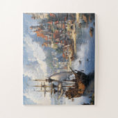 Fantasy Waterfront Village & Ship Puzzle (Vertikal)