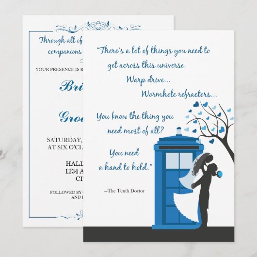 Fantasy Wedding Einladung (Vorne/Hinten)