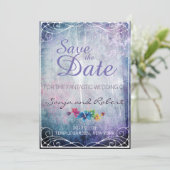Fantasy Wedding Einladung - Save the Date (Stehend Vorderseite)