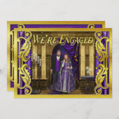 Fantasy Wedding Imitate Gold Foil Mittelalterliche Einladung (Vorne/Hinten)