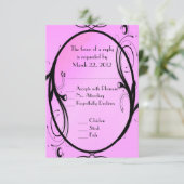 Fantasy Wedding Pink Menü Wahl RSVP Karte (Stehend Vorderseite)