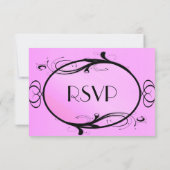 Fantasy Wedding Pink Menü Wahl RSVP Karte (Rückseite)