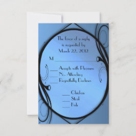 Fantasy Wedding RSVP mit Menüauswahl Karte