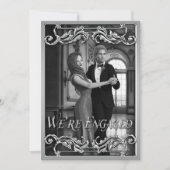 Fantasy Wedding Shiny Silver Klassische Verlobung Einladung (Vorderseite)