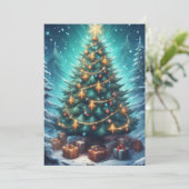 Fantasy-Weihnachtsbaum Feiertagskarte (Stehend Vorderseite)