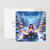 Fantasy-Weihnachtskarte Feiertagskarte (Vorne/Hinten)