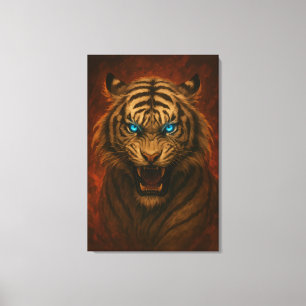 Fantasy Weißer Tiger – Mystic Aura Serie Leinwanddruck