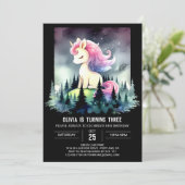 Fantasy Whimsical Horse Geburtstag Einladung (Stehend Vorderseite)