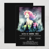 Fantasy Whimsical Horse Geburtstag Einladung (Vorne/Hinten)