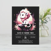 Fantasy Whimsical Lion Birthday Einladung (Stehend Vorderseite)