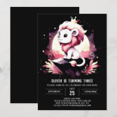 Fantasy Whimsical Lion Birthday Einladung (Vorne/Hinten)