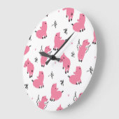 Fantasy: Whimsical Seamless Design. Große Wanduhr (Winkel)
