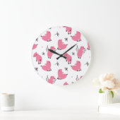 Fantasy: Whimsical Seamless Design. Große Wanduhr (Zuhause)