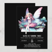 Fantasy Whimsy Fairy Birthday Einladung (Vorne/Hinten)