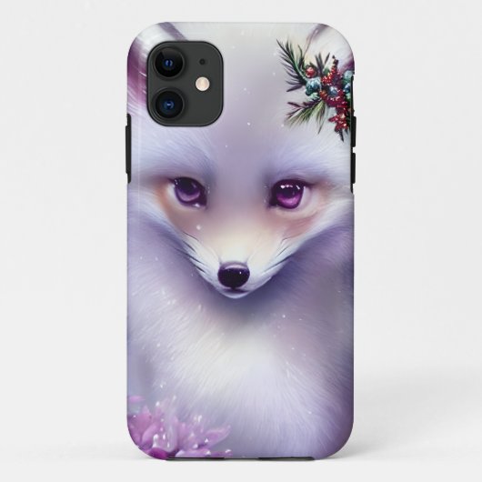 Fantasy White Baby Fox mit Lavendel Eyes Case-Mate iPhone Hülle (Rückseite)