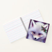 Fantasy White Baby Fox mit Lavendel Eyes Notizblock (Innenseite)