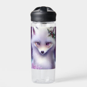 Fantasy White Baby Fox mit Lavendel Eyes Trinkflasche