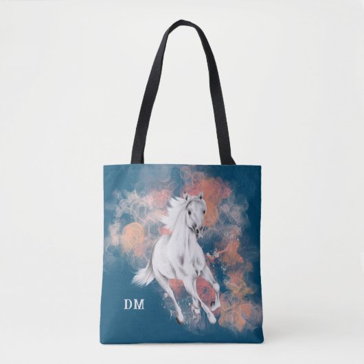 Fantasy White Horning Monogram Tasche (Vorderseite)