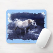 Fantasy White Horst & Ocean Surf Geschenke Mousepad (Mit Mouse)