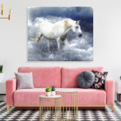 Fantasy White Horst & Ocean Surf Kunst, Dichtung u Leinwanddruck (Insitu (Wohnzimmer))