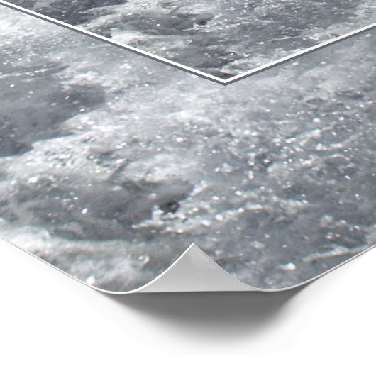 Fantasy White Horst & Ocean Surf Poster (Ecke)