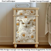 Fantasy White Owl, Cream Peongs CY8 Decoupage Seidenpapier