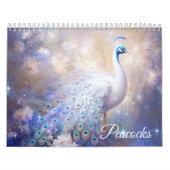Fantasy White Peacocks in Abstract Style Kalender (Titelbild)