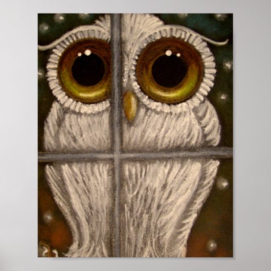 FANTASY WHITE SNOWL OWL Poster (Vorne)