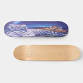 Fantasy White Tiger Cat Skateboard (Horizontal)