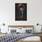 Fantasy White Tiger – Mystic Aura Series Leinwanddruck (Insitu (Schlafzimmer))